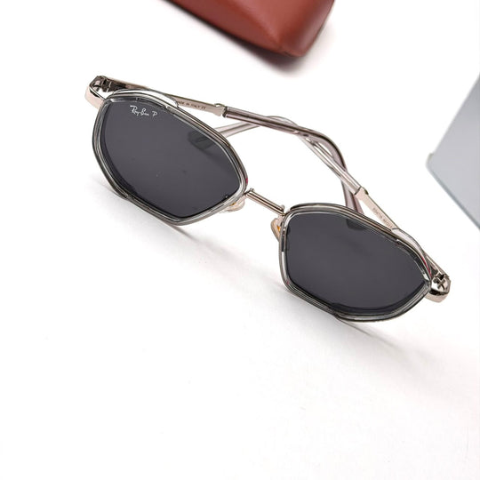 Ray Ban Geometric Double Frame - Crystal Grey Silver