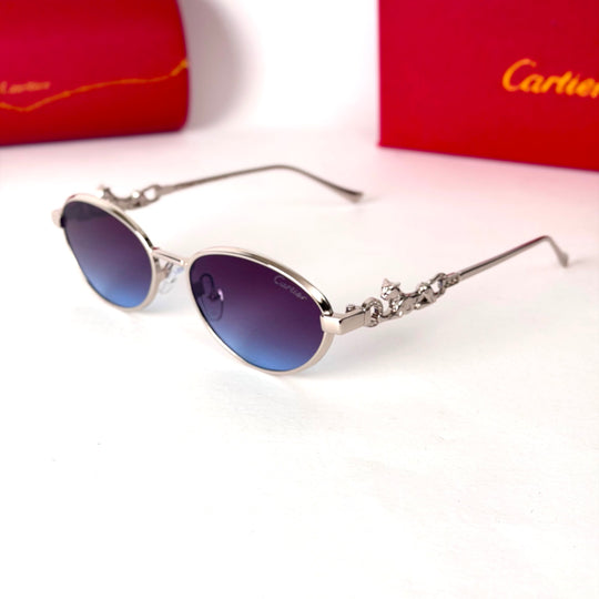 Cartier Clash oval - Silver Purple Blue Gradient