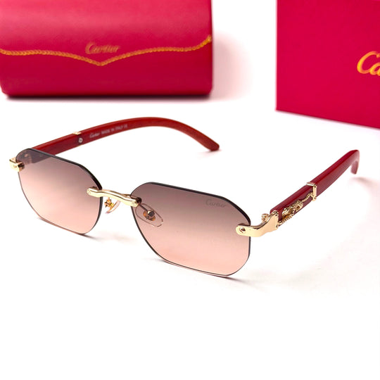 CARTIER Rimless Panthère – Gold Brown Gradient