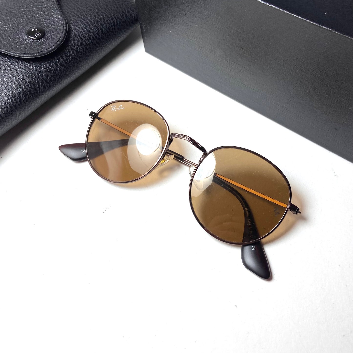 Ray Ban Small Round Brown