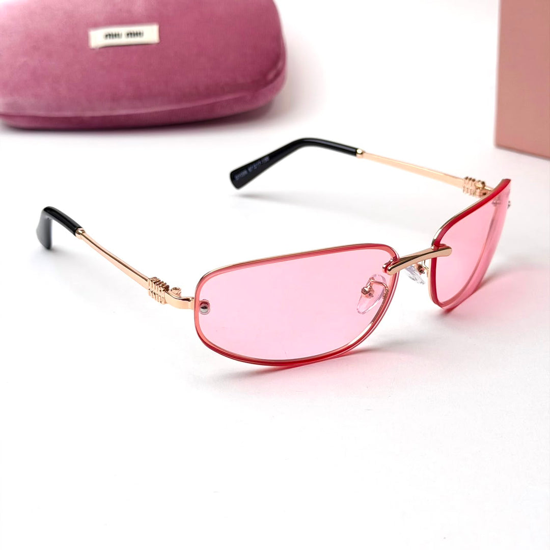 Miu Miu Slim Rectangle – Rose Gold Pink