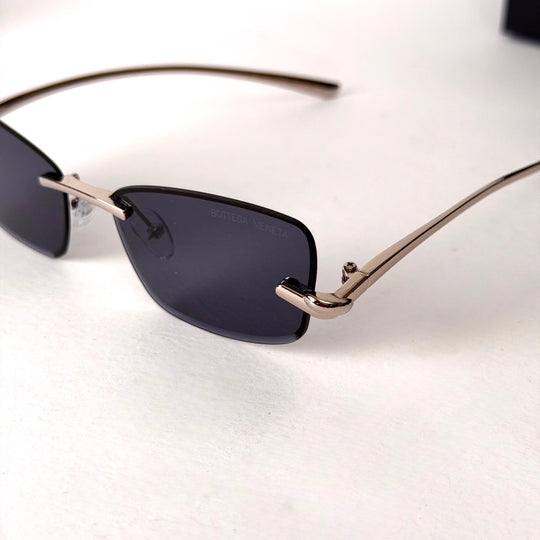 Bottega Veneta Rimless Rectangle – Smoke Black