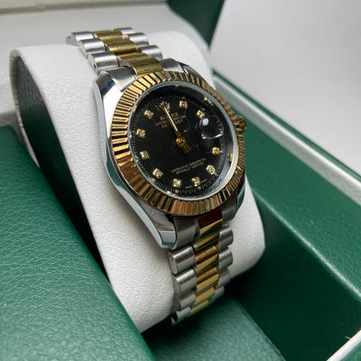Rolex Date Just Diamond for Her - Black Two-Tone