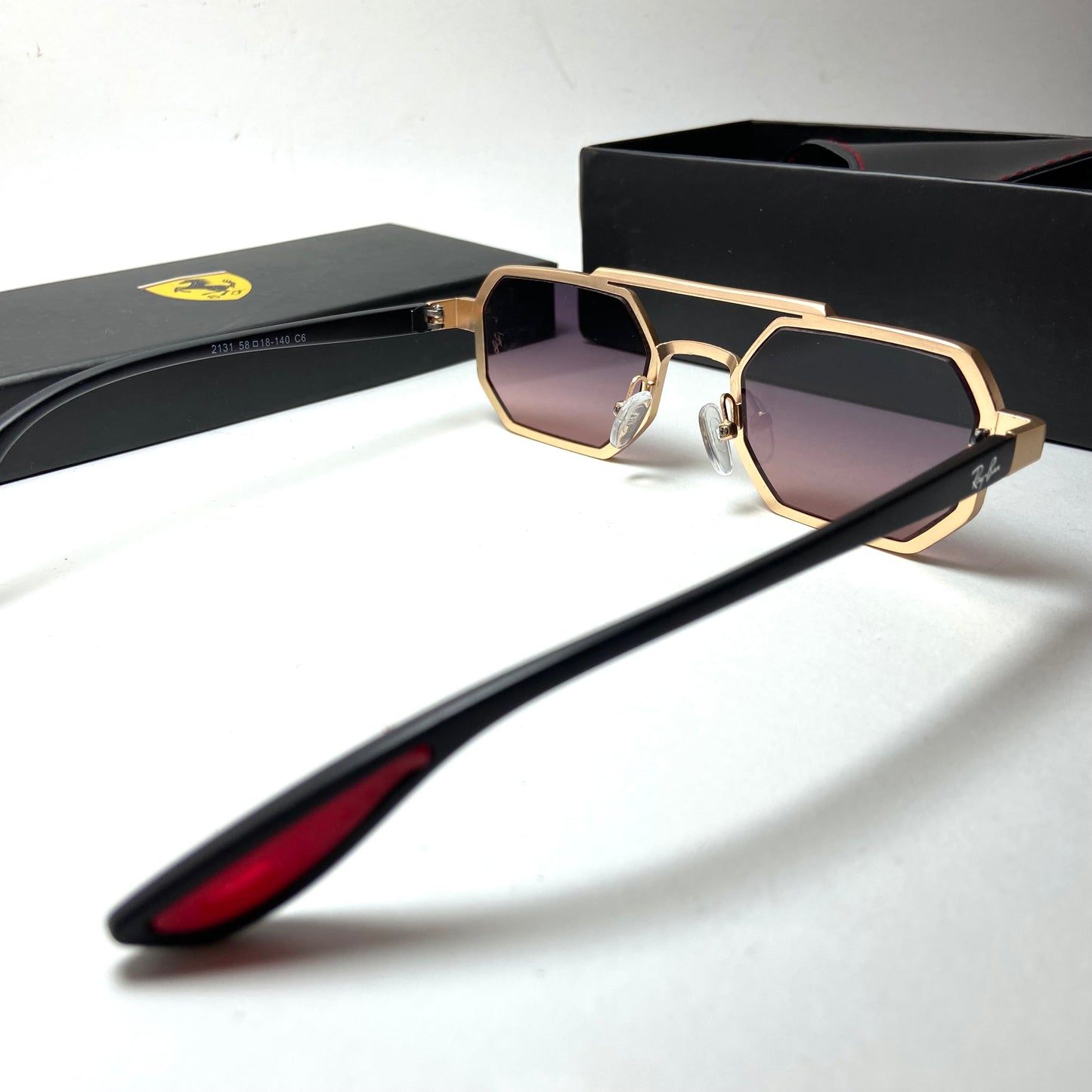 Ray Ban Scuderia Ferrari Geometric Golden