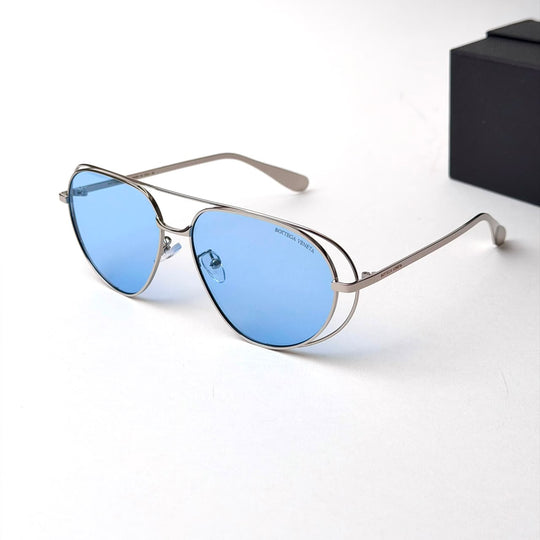 Bottega Veneta Ribbon Aviator - Silver Blue