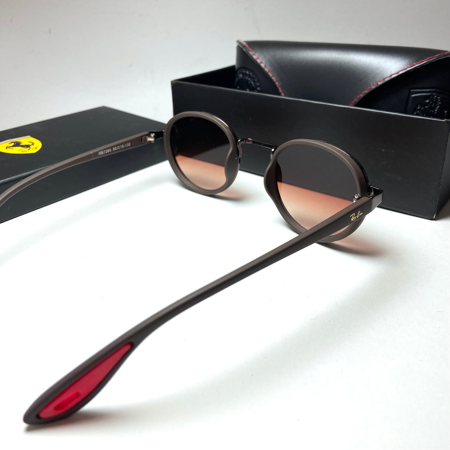 Ray Ban Round Scuderia Ferrari Brown