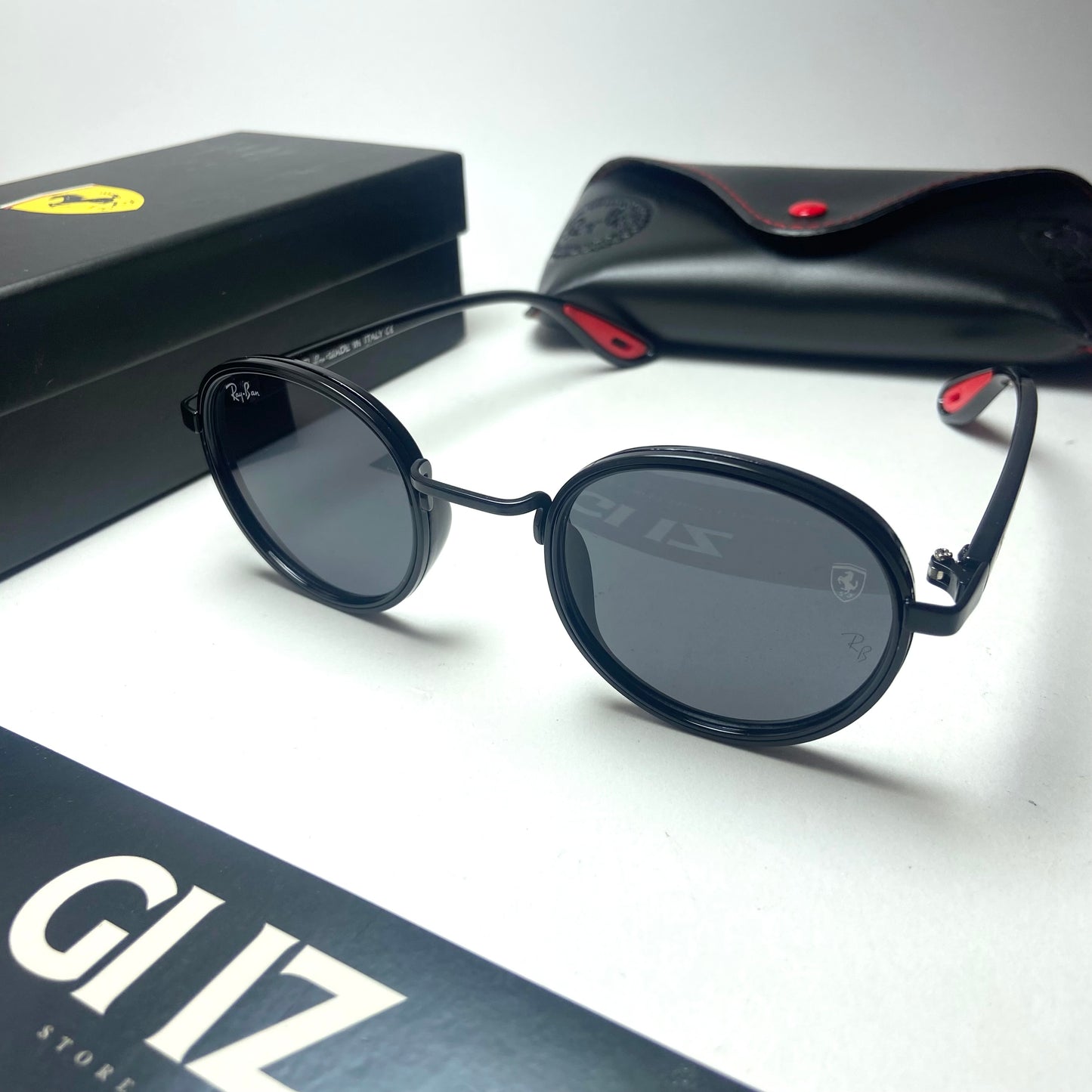 Ray Ban Round Scuderia Ferrari Black