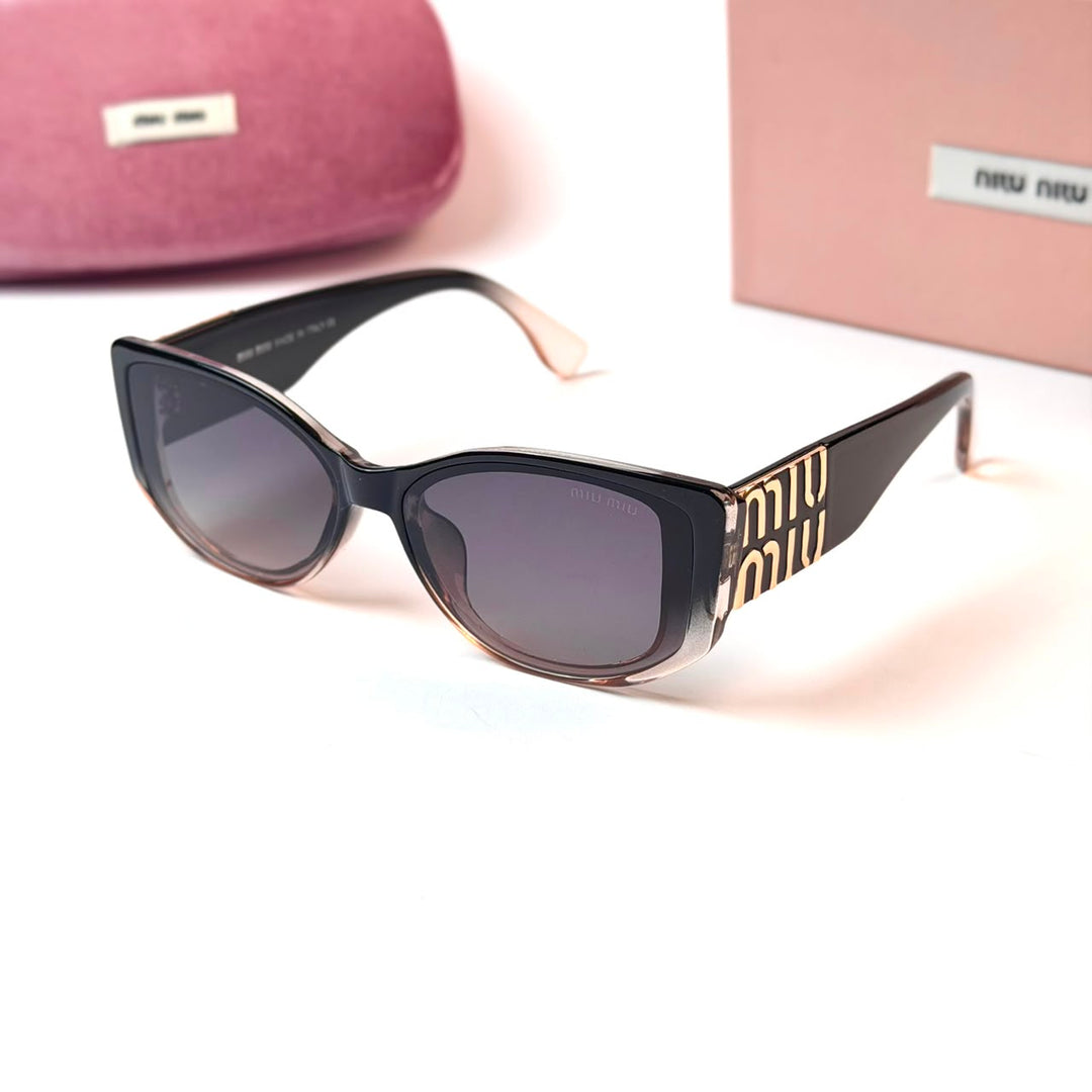 Miu Miu Sculpted Cat Eye – Nude Black