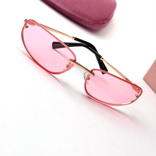 Miu Miu Slim Rectangle – Rose Gold Pink