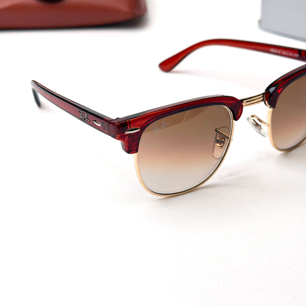 Ray Ban Clubmaster RB3016 – Red Brown Gold
