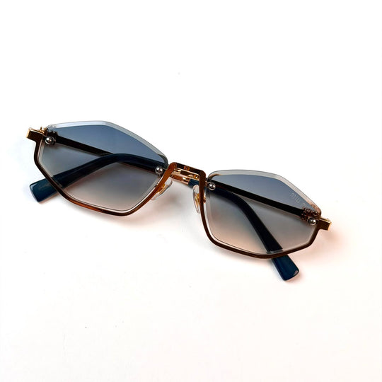 Miu Miu Geometric Rimless – Gold Grey