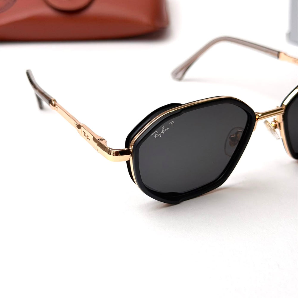 Ray Ban Geometric Double Frame - Black Gold