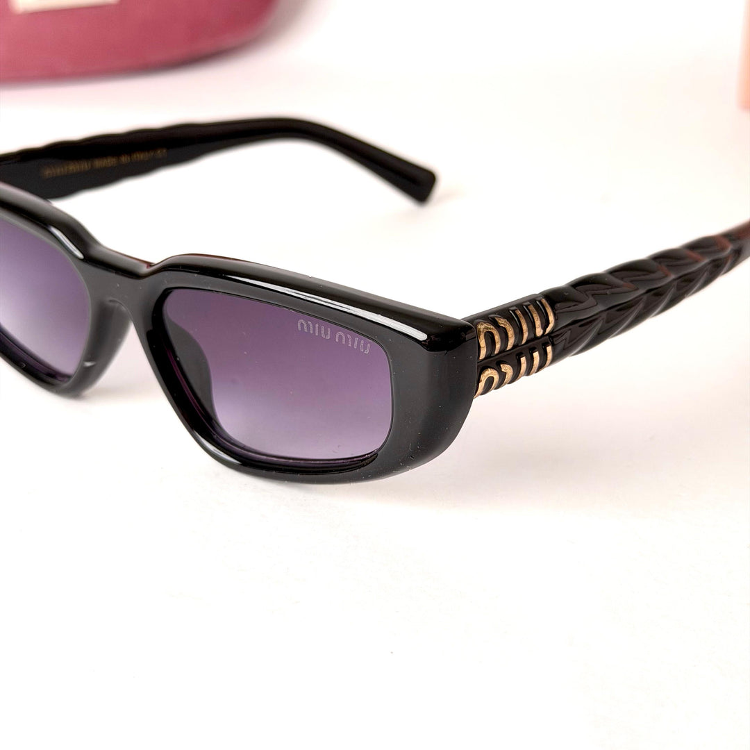 Miu Miu Narrow Rectangle – Black Purple
