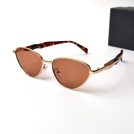 Prada Cat Eye – Gold Brown