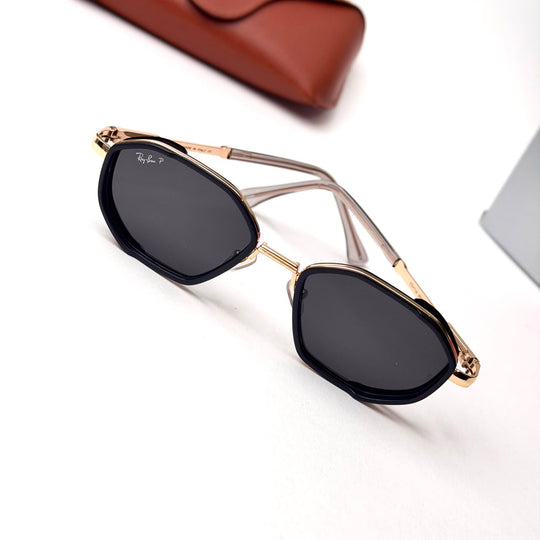 Ray Ban Geometric Double Frame - Black Gold