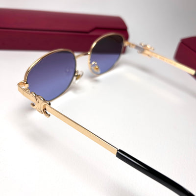 Celine Oval - Golden Blue