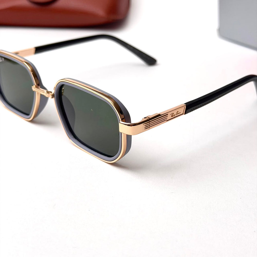 Ray Ban Double Frame Square – Gold Green