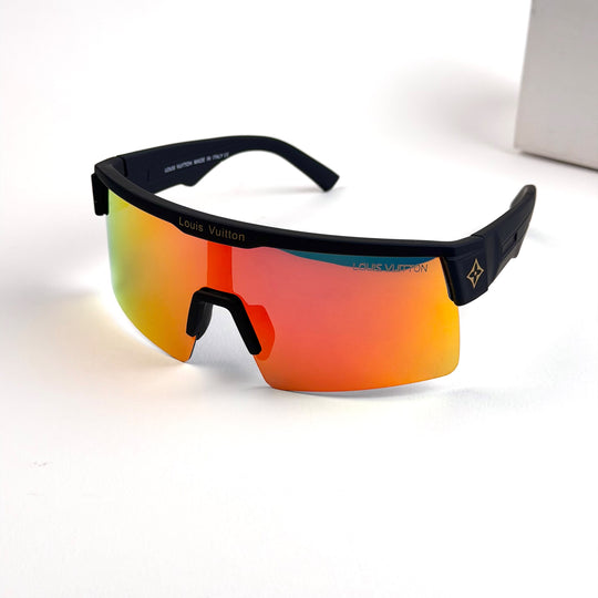 Louis Vuitton Sport Shield – Black Orange Red Mirror