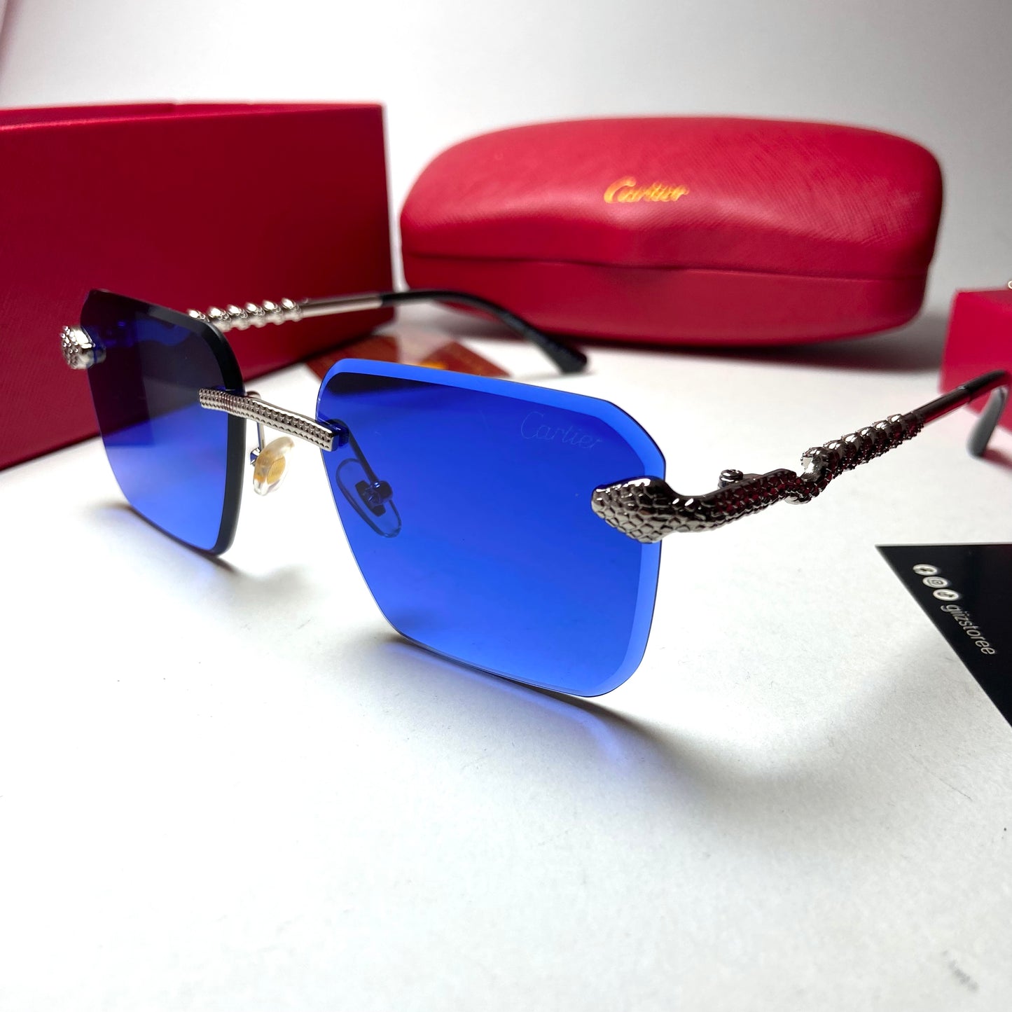 Cartier Rectangular Snake Blue