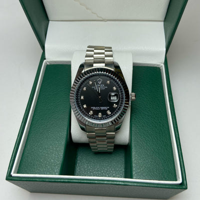 Rolex date just Diamond for Him - Black Dial