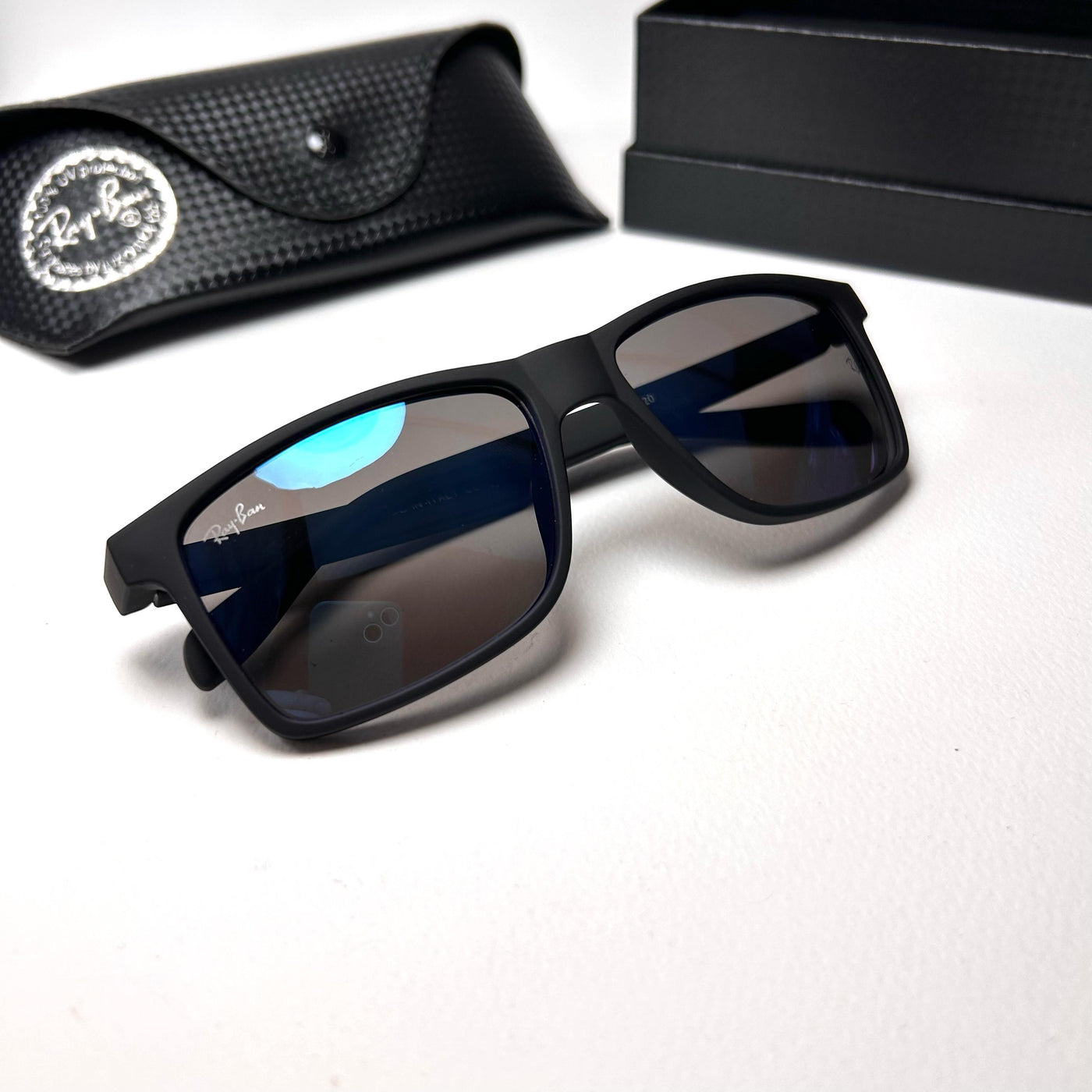 Ray Ban Rectangular RBW1043 - Blue Mirror