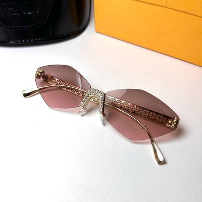 Fendi Geometric Rimless - Rose