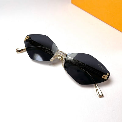 Fendi Geometric Rimless - Black