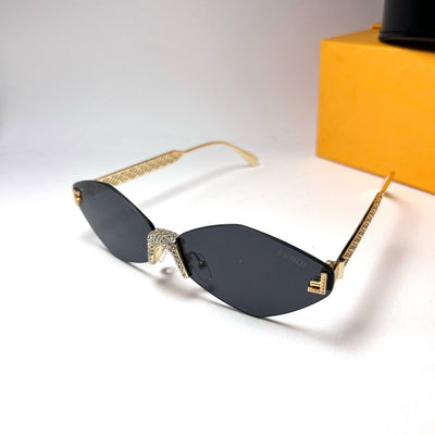 Fendi Geometric Rimless - Black