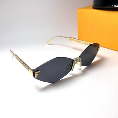 Fendi Geometric Rimless - Black