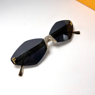 Fendi Geometric Rimless - Black