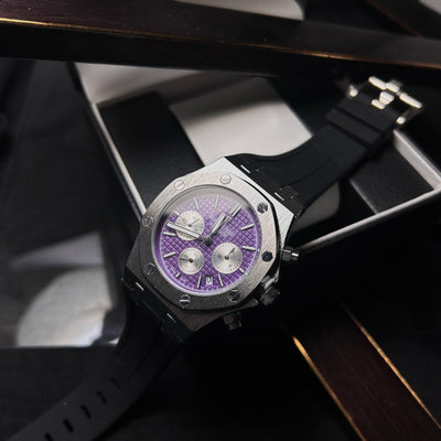 Audemars Piguet Royal Oak Chronograph For Him - Stainless Steel with Purple Dial