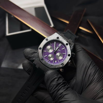Audemars Piguet Royal Oak Chronograph For Him - Stainless Steel with Purple Dial
