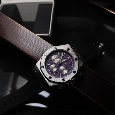 Audemars Piguet Royal Oak Chronograph For Him - Stainless Steel with Purple Dial