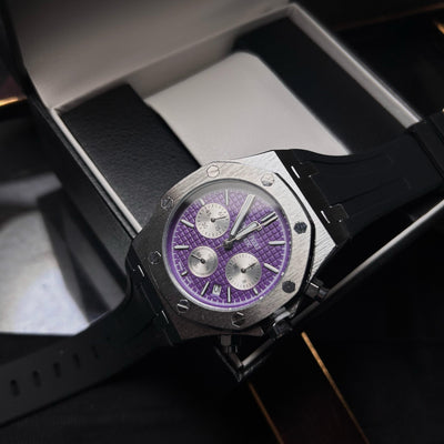 Audemars Piguet Royal Oak Chronograph For Him - Stainless Steel with Purple Dial