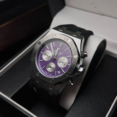 Audemars Piguet Royal Oak Chronograph For Him - Stainless Steel with Purple Dial
