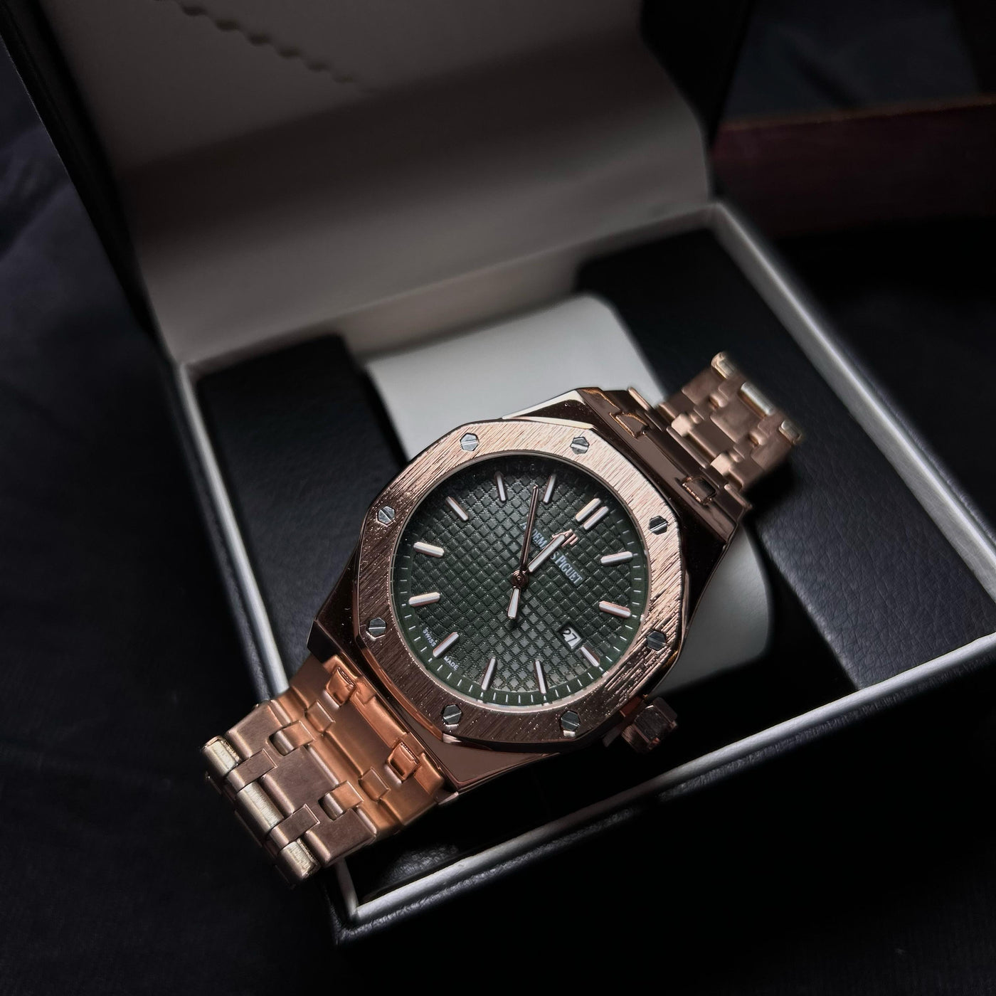 Audemars Piguet Royal Oak For Him - Rose Gold-Tone with Green Dial