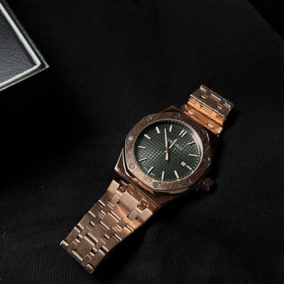 Audemars Piguet Royal Oak For Him - Rose Gold-Tone with Green Dial