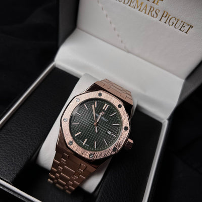 Audemars Piguet Royal Oak For Him - Rose Gold-Tone with Green Dial