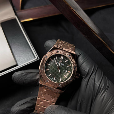 Audemars Piguet Royal Oak For Him - Rose Gold-Tone with Green Dial