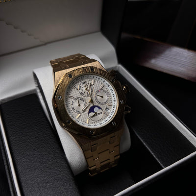 Audemars Piguet Royal Oak Chronograph For Him - Yellow Gold-Tone White