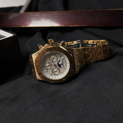 Audemars Piguet Royal Oak Chronograph For Him - Yellow Gold-Tone White