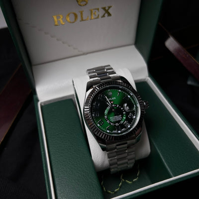 Rolex Sky Dweller For Him - Stainless Steel With Green Dial