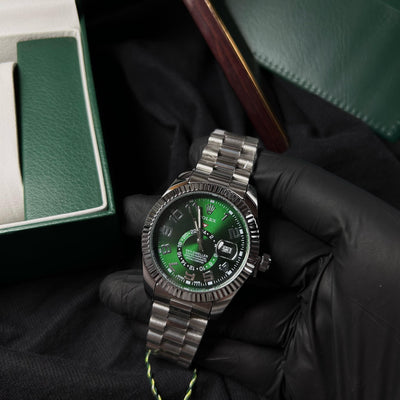 Rolex Sky Dweller For Him - Stainless Steel With Green Dial
