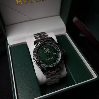 Rolex Date Just - Stainless Steel with Green Arabic Dial