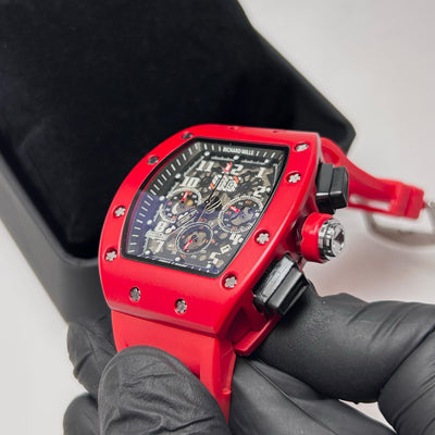 Richard Mille Racing Homage for Him – Matte Red Skeleton Dial