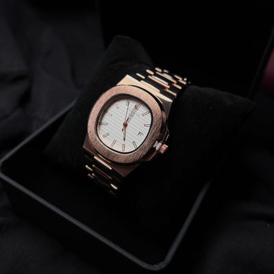 Patek Philippe Nautilus Homage for Him – Rose Gold with White Dial