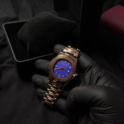 Patek Philippe Nautilus Homage for Him – Rose Gold with Deep Blue Dial