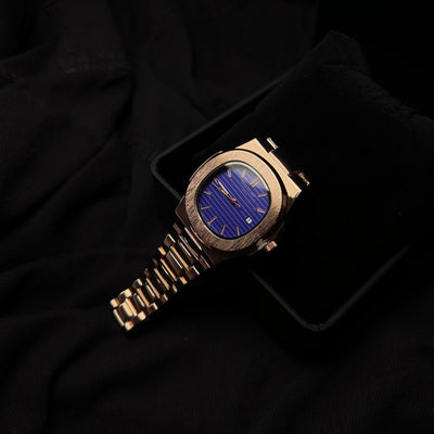 Patek Philippe Nautilus Homage for Him – Rose Gold with Deep Blue Dial