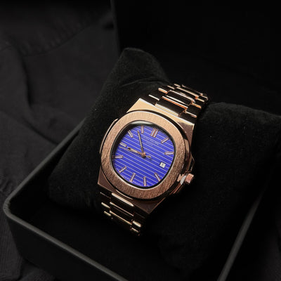 Patek Philippe Nautilus Homage for Him – Rose Gold with Deep Blue Dial
