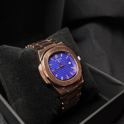 Patek Philippe Nautilus Homage for Him – Rose Gold with Deep Blue Dial